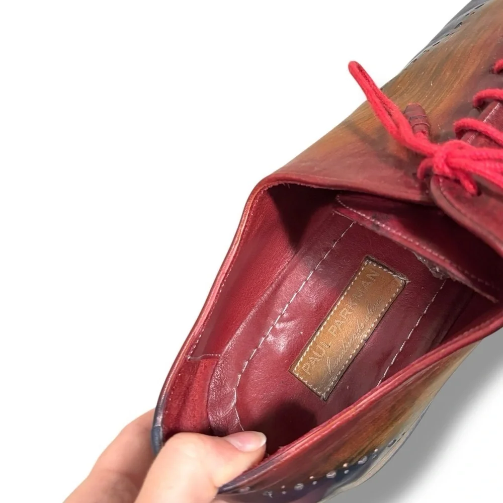 Paul Parkman Multicolor Leather Oxford Shoes